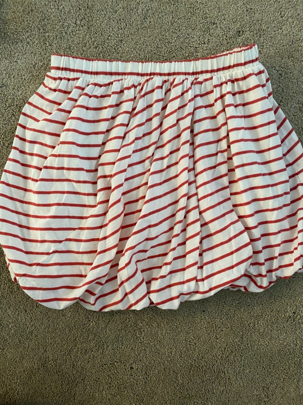 Crewcuts White Skirt with Red Stripes